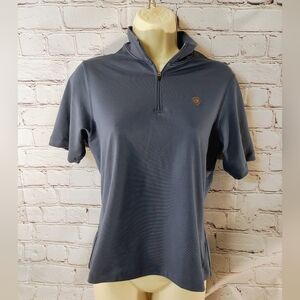 Ariat Women's Pullover Zip Coolmax Equestrian Pullover Small Grey